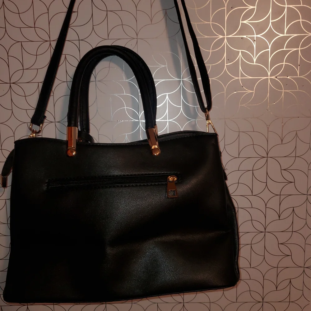 Classic Black & Brown Monogram Satchel Handbag